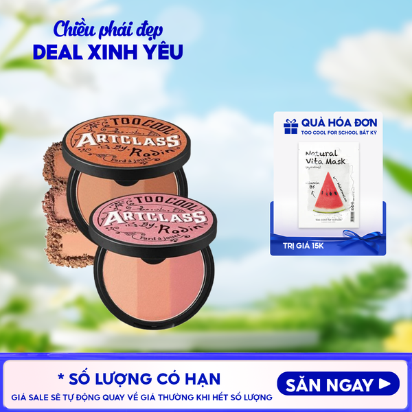  Phấn Má Hồng 3 Màu Too Cool For School Art Class By Rodin Blusher 9.5g 