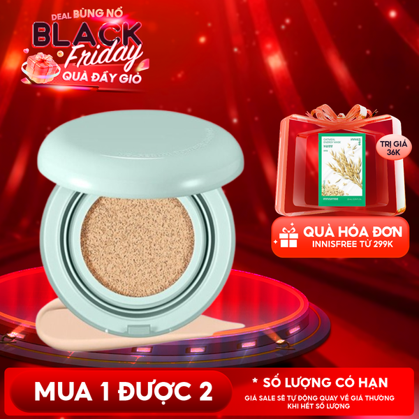  Phấn Nước Innisfree Kiềm Dầu Cho Lớp Nền Lâu Trôi No-Sebum Powder Cushion SPF 29/PA++ 14g 