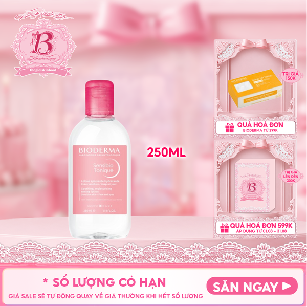  Nước Hoa Hồng Bioderma Cho Da Nhạy Cảm Sensibio Tonique 250ml 