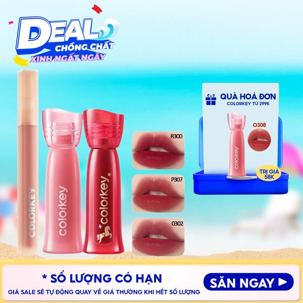  Son Kem Lì Colorkey Siêu Mịn Môi Soft Matte Water Tint 
