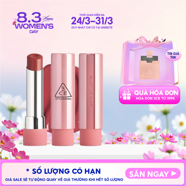  Son Bóng Dưỡng Môi Có Màu 3CE Glazy Lip Glow 5g 