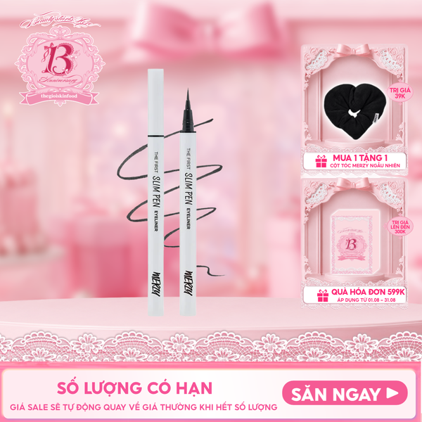  Bút Kẻ Mắt Merzy Siêu Mảnh, Bền Màu, Lâu Trôi The First Slim Pen Eyeliner 0.45g 