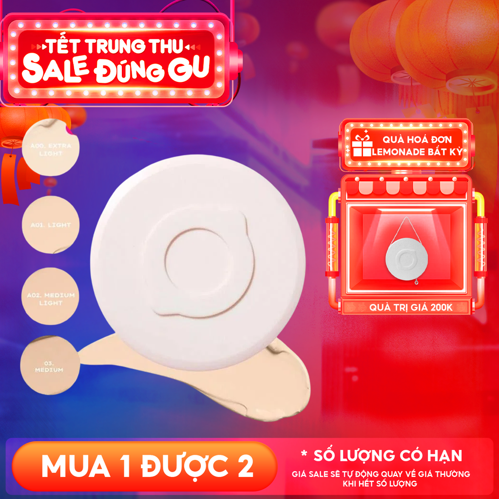 Phấn Nước Lemonade Kiềm Dầu, Che Phủ Tốt Supper Matte Cushion SPF50+/PA+++ 15g