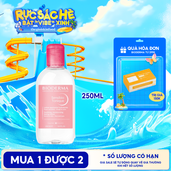  Nước Hoa Hồng Bioderma Cho Da Nhạy Cảm Sensibio Tonique 250ml 