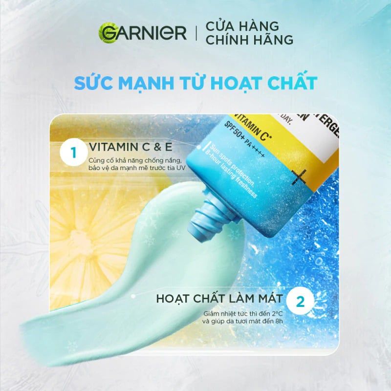 Kem Chống Nắng Garnier Tươi Mát Super UV Cooling Watergel Sunscreen SPF50+ PA++++ 30ml
