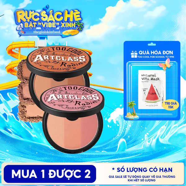  Phấn Má Hồng 3 Màu Too Cool For School Art Class By Rodin Blusher 9.5g 