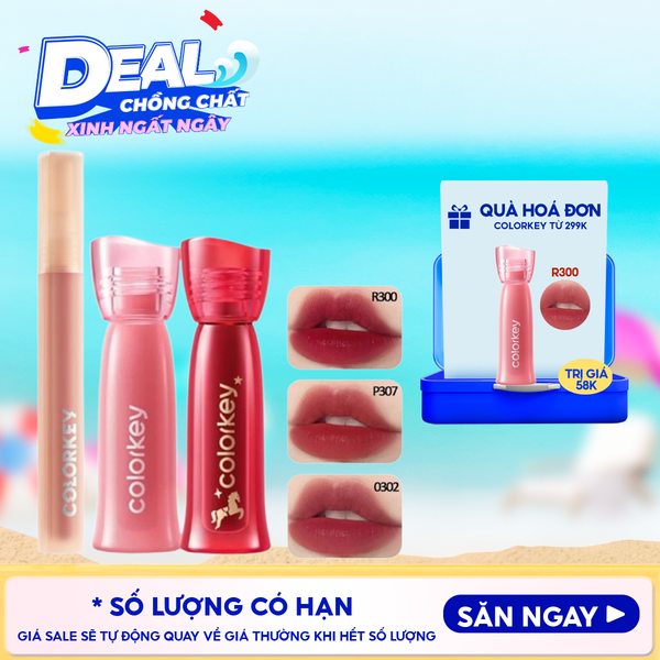  Son Kem Lì Colorkey Siêu Mịn Môi Soft Matte Water Tint 