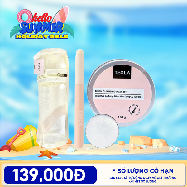  [NHẬP KHẨU] Soap Rửa Cọ Trang Điểm TOOLA Kèm Dụng Cụ Rửa Cọ Brush Cleansing Soap - BT-TLA065 