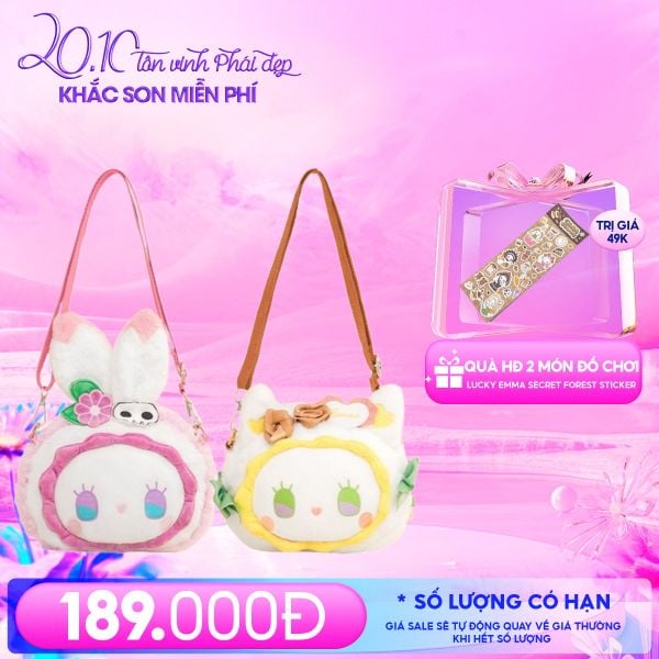  Bộ Sưu Tập Gấu Bông, Móc Khóa, Túi/Ví, Túi Đeo Chéo Lucky Emma Sharmie & Camellia 