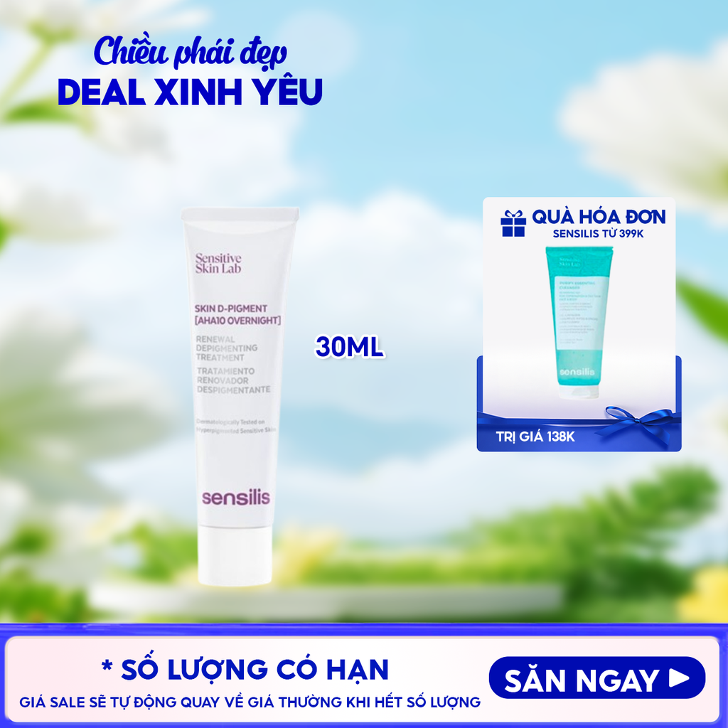 Kem Dưỡng Ban Đêm Sensilis Làm Đều Màu Da D-Pigment AHA10 30ml