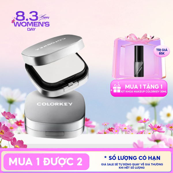  Phấn Phủ Dạng Nén Colorkey Lâu Trôi, Kiềm Dầu Long Lasting Oil-Control Airy Powder 12g 