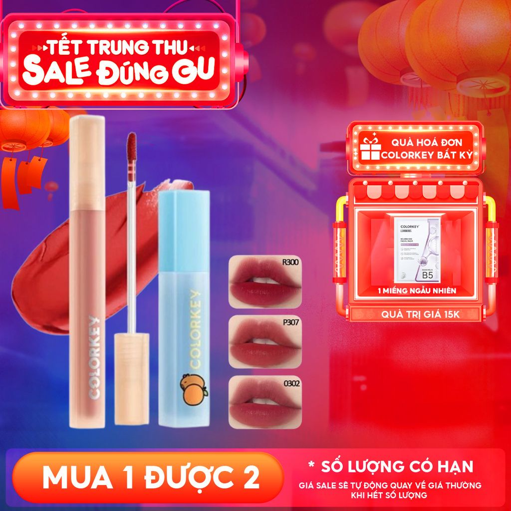 Son Kem Lì Colorkey Siêu Mịn Môi Soft Matte Water Tint