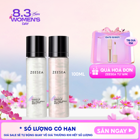 Xịt Khóa Nền Zeesea Tạo Hiệu Ứng Căng Bóng, Lâu Trôi Lasting Makeup Settting Spray 100ml