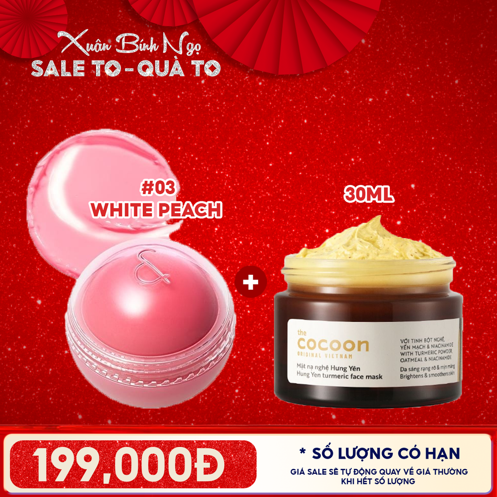 Combo 2 Sản Phẩm: Má Hồng Kem Dạng Lăn Romand Juicy Roll Cheek + Mặt Nạ Rửa Nghệ Hưng Yên Cocoon Turmeric Face Mask