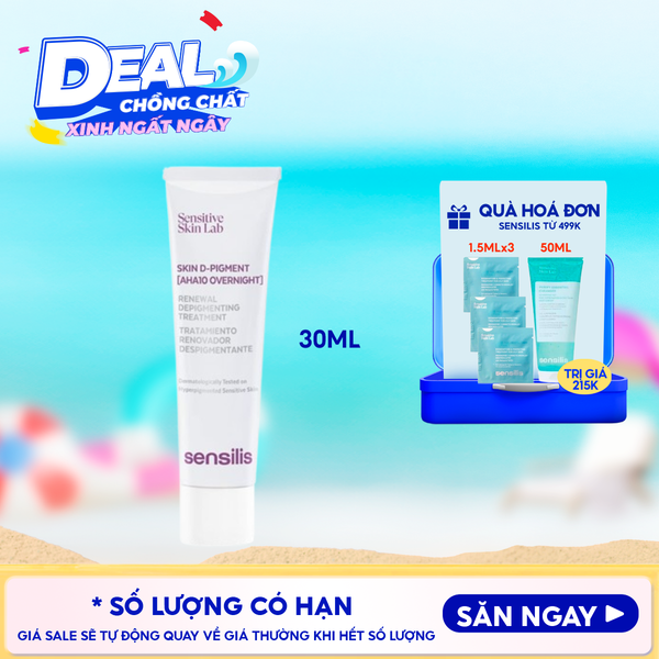  Kem Dưỡng Ban Đêm Sensilis Làm Đều Màu Da D-Pigment AHA10 30ml 