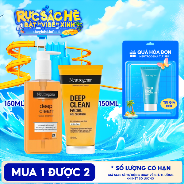  Sữa Rửa Mặt Neutrogena Làm Sạch Sâu Dạng Gel Deep Clean Facial Cleanser 