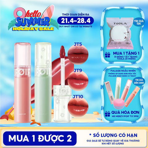 Son Tint Bóng FOIF Thuần Chay, Ẩm Mọng, Bền Màu Juicy Fit Tint