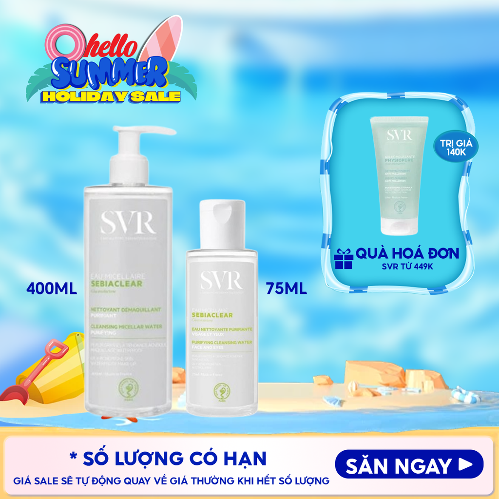 Nước Tẩy Trang SVR Dành Cho Da Nhạy Cảm Physiopure Eau Micellaire 75ml