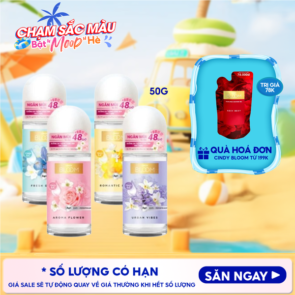  Lăn Khử Mùi Hương Nước Hoa Dành Cho Nữ Cindy Bloom Deodorant roll-on 50ml 