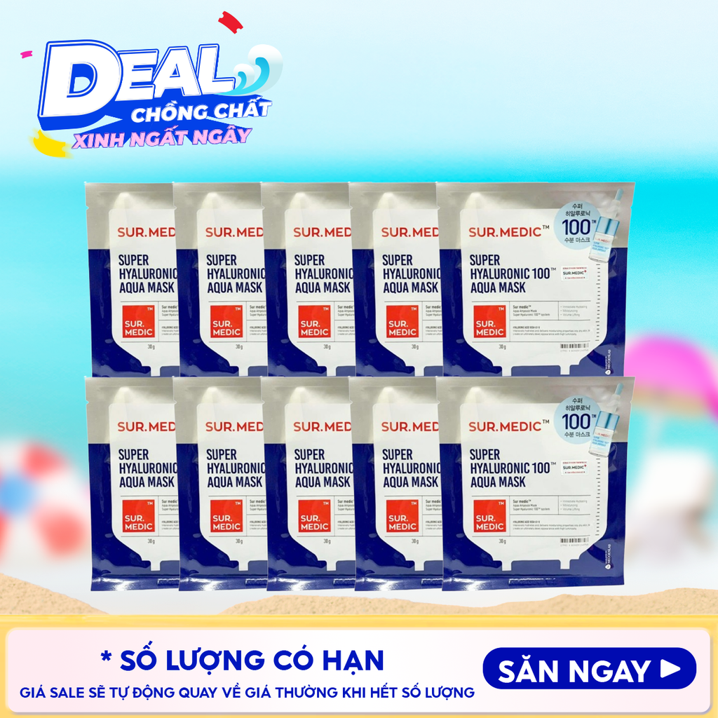 Combo 10 Miếng Mặt Nạ Cung Cấp Multi Vitamin, Hỗ Trợ Dưỡng Sáng Da Sur.Medic+