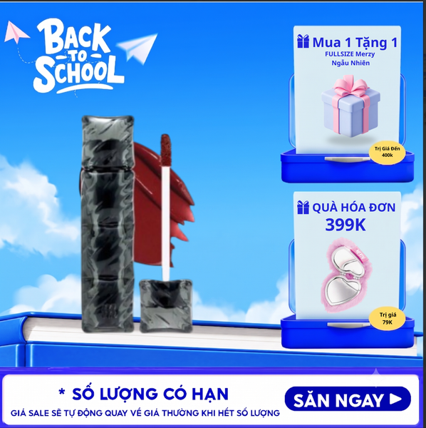  [V6 PUFFER][SON PHAO] Son Kem Lì Merzy Bền Màu, Lâu Trôi Puffer Velvet Tint 3.7g 