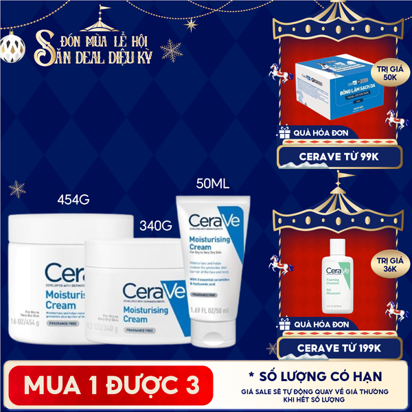 Kem Dưỡng Ẩm Cerave Dành Cho Da Khô Developed With Dermatologists Moisturising Cream 