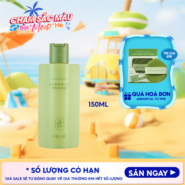  Nước Giặt Cọ Mút Trang Điểm Amortals Dedicated Cosmetic Tool Cleaning Agent 150ml 