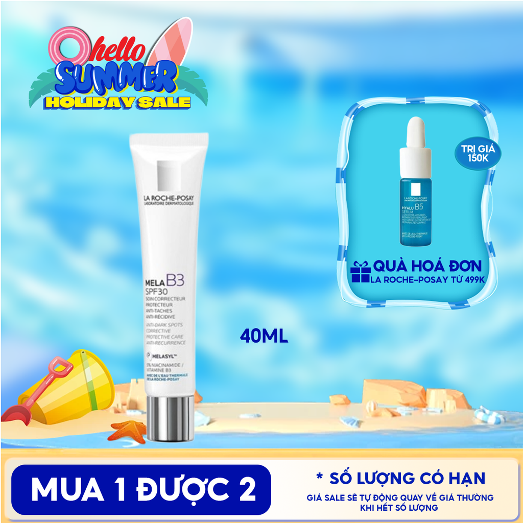 Kem Dưỡng La Roche-Posay Hỗ Trợ Làm Trắng Da, Giảm Thâm Nám Mela B3 Cream 40ml