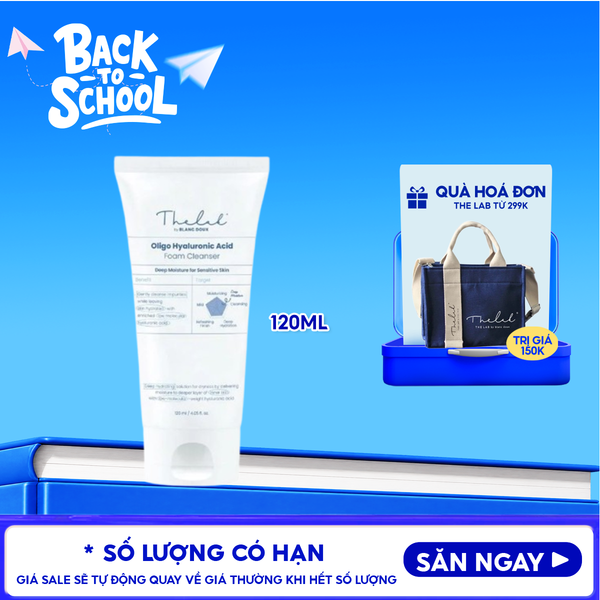  Sữa Rửa Mặt THE LAB Làm Sạch Sâu, Dưỡng Ẩm Oligo Hyaluronic Acid Foam Cleanser 120ml 