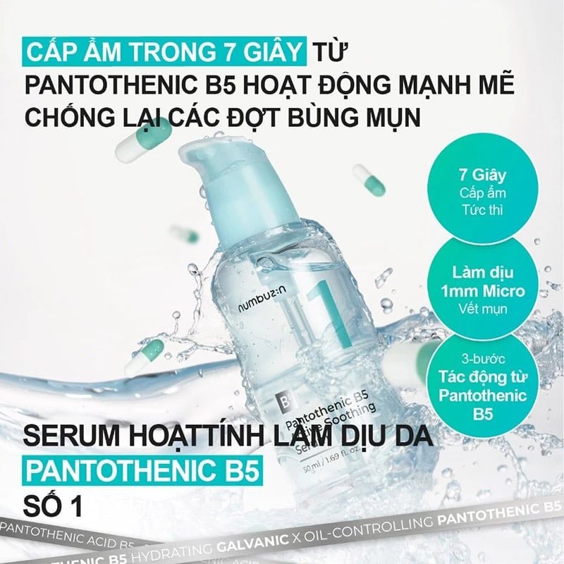 Serum numbuzin Làm Dịu Da No.1 Pantothenic B5 Active Soothing Serum 50ml