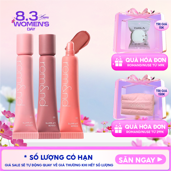  Son Bùn Romand Kiêm Má Hồng Mịn Lì Color Lip Matte 8g 
