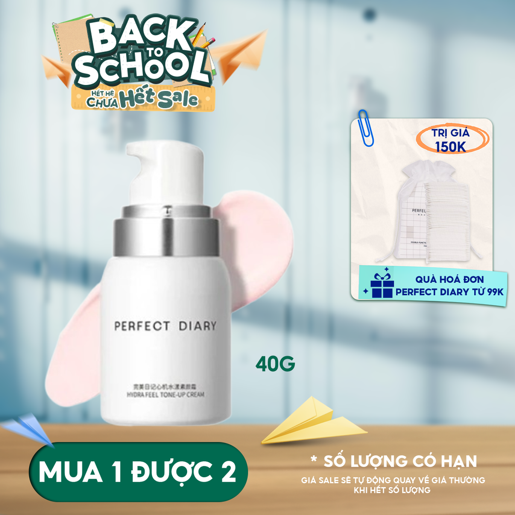 Kem Dưỡng Ẩm Perfect Diary Nâng Tone, Mỏng Nhẹ Hydra Feel Tone-Up Cream 40g
