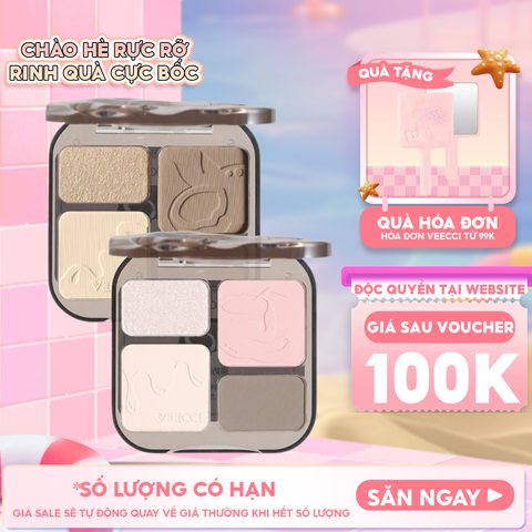 Phấn Bắt Sáng Và Tạo Khối VEECCI Easy Blend Highlight & Contour Palette
