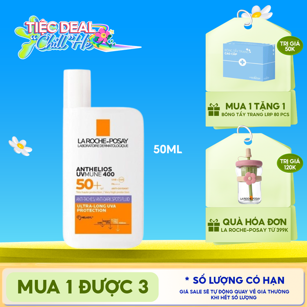  Sữa Chống Nắng La Roche-Posay Dưỡng Sáng Da Innovation Anthelios UVmune 400 Anti-Dark Spots Fluid 50ml 