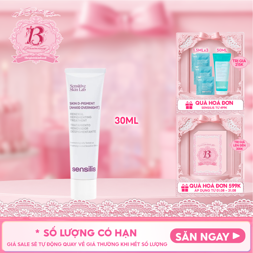 Kem Dưỡng Ban Đêm Sensilis Làm Đều Màu Da D-Pigment AHA10 30ml