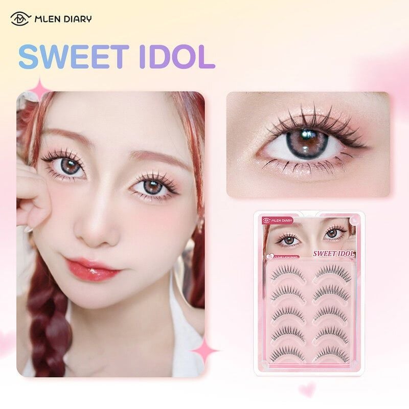 Lông Mi Giả Gân Trong, Tự Nhiên Mlen Diary Cluster Lashes