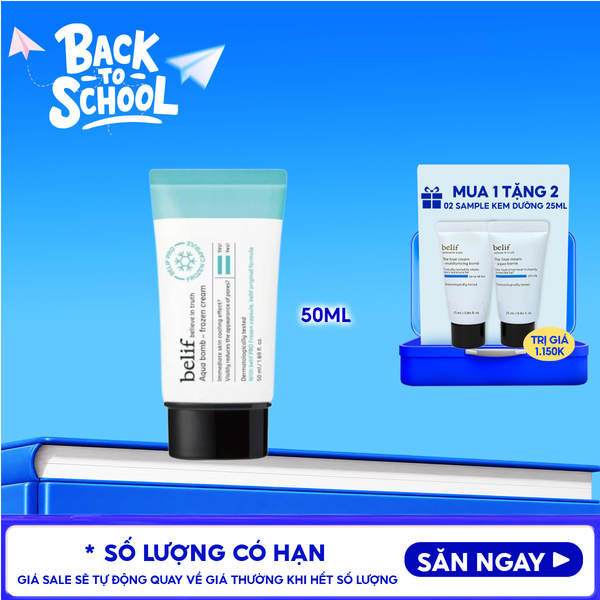  Kem Dưỡng Ẩm Belif Dịu Mát Da Aqua Bomb - Frozen Cream 50ml 