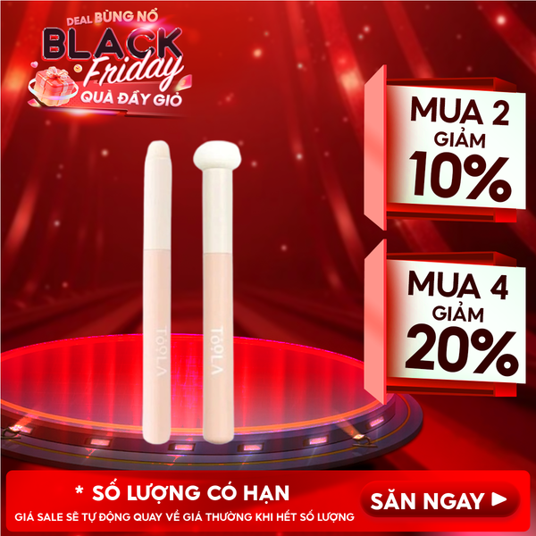  [NHẬP KHẨU] Cọ TOOLA Tán Son Môi, Che Khuyết Điểm Đầu Tròn Siêu Mịn Đa Năng Brush 