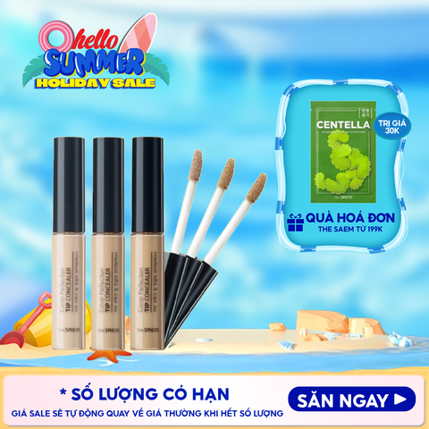 Kem Che Khuyết Điểm The Saem Có Chống Nắng Hàn Quốc Cover Perfection Tip Concealer SPF28/PA++ 6.5g