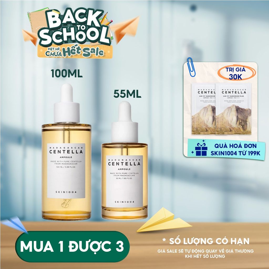 Serum Skin1004 Tinh Chất Rau Má Làm Dịu, Hỗ Trợ Dưỡng Sáng, Mờ Thâm Cho Da Nhạy Cảm Madagascar Centella Asiatica 100 Ampoule