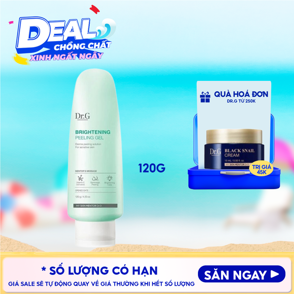  Tẩy Tế Bào Chết Dr.G Dạng Gel Dịu Nhẹ, Làm Sáng Da Brightening Peeling Gel 120g 