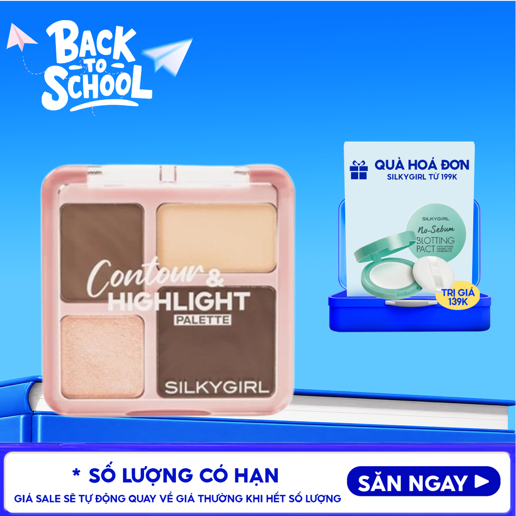 Bảng Tạo Khối Và Bắt Sáng Đa Năng Silkygirl Contour & Highlight Palette 8.3g