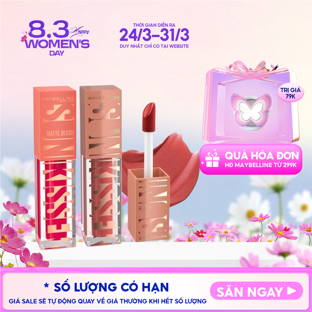 Má Hồng Kem Maybelline Căng Mọng, Bền Màu Sunkisser Blush 4.7ml