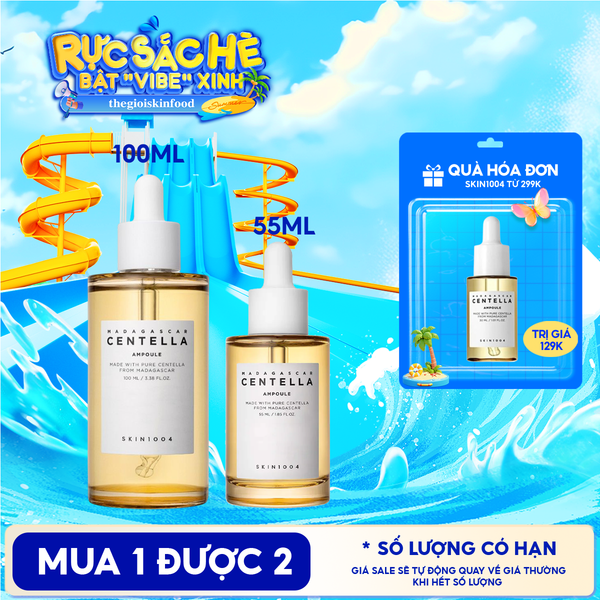  Serum Skin1004 Tinh Chất Rau Má Làm Dịu, Hỗ Trợ Dưỡng Sáng, Mờ Thâm Cho Da Nhạy Cảm Madagascar Centella Asiatica 100 Ampoule 