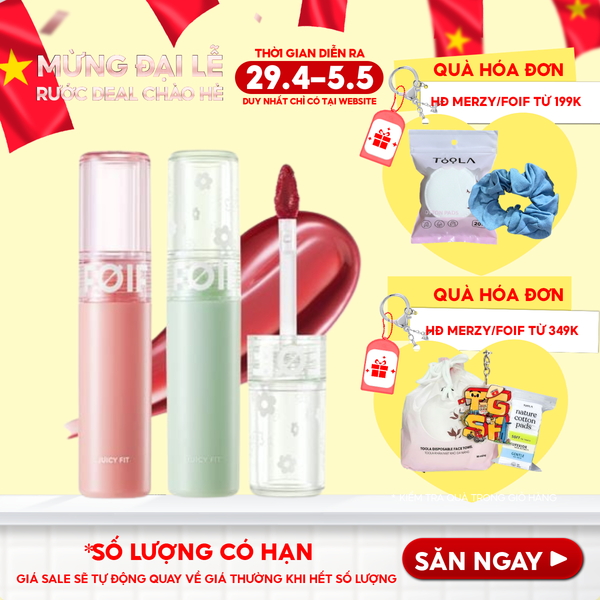  Son Tint Bóng FOIF Thuần Chay, Ẩm Mọng, Bền Màu Juicy Fit Tint 