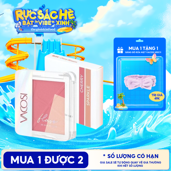 Phấn Má Hồng Và Bắt Sáng Vacosi Flaso Blush Set 8.3g 