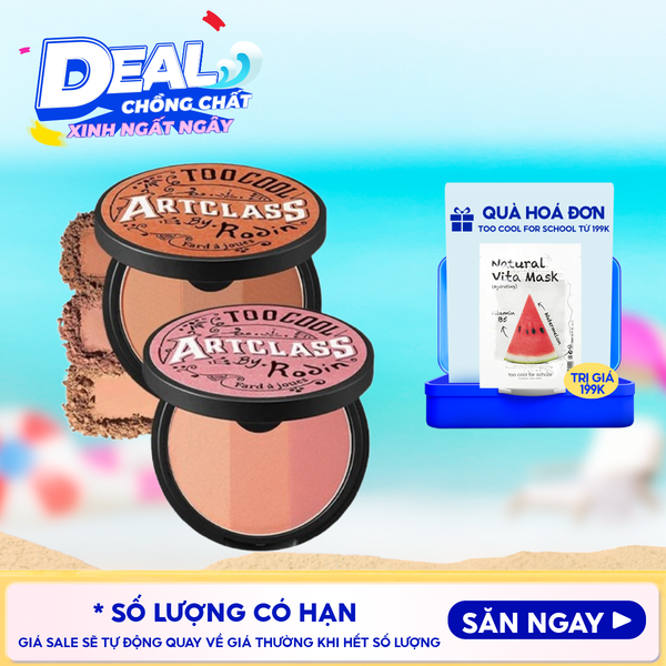  Phấn Má Hồng 3 Màu Too Cool For School Art Class By Rodin Blusher 9.5g 