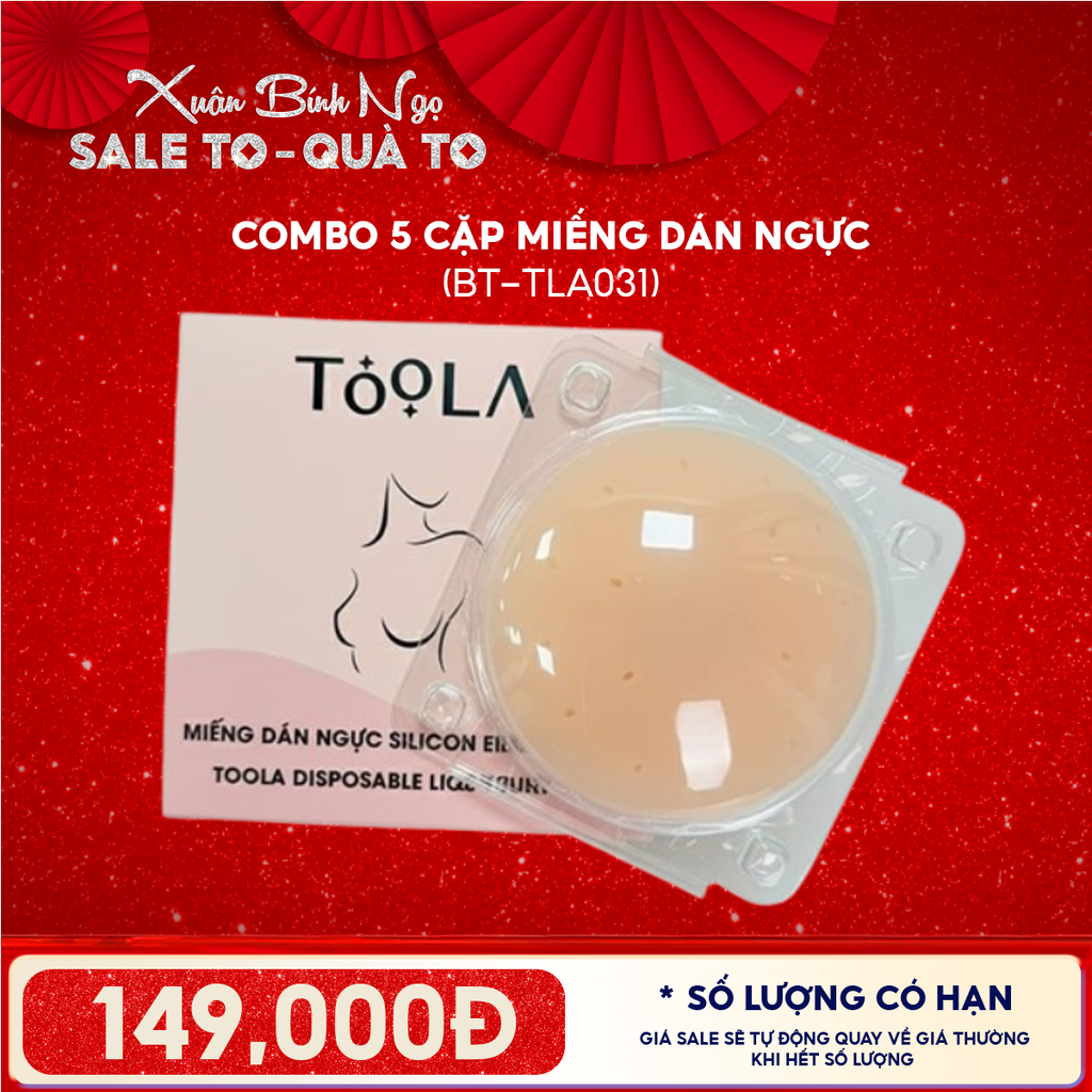 Combo Siêu Hời: [NHẬP KHẨU] Miếng Dán Ngực TOOLA Siêu Mỏng, Thoáng Khí, Bám Dính Tốt