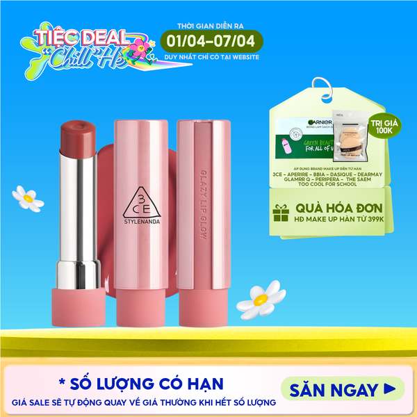  Son Bóng Dưỡng Môi Có Màu 3CE Glazy Lip Glow 5g 