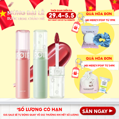 Son Tint Bóng FOIF Thuần Chay, Ẩm Mọng, Bền Màu Juicy Fit Tint